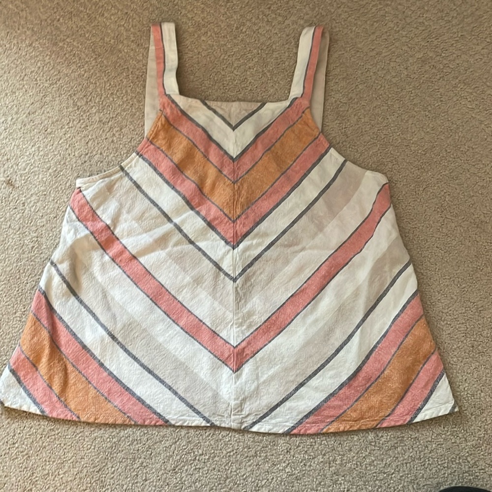 BP Stripe linen tank
